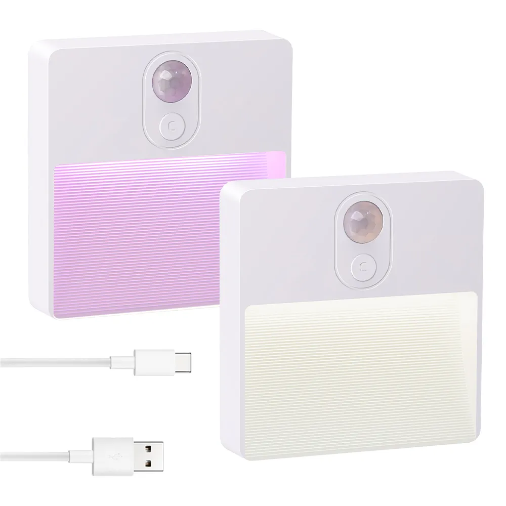 Indoor Smart Wireless 5 colori sensore di movimento Led luce notturna con ricarica Usb per casa camera da letto soggiorno scale