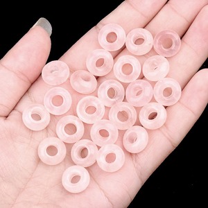 6x12mm 5mm Big Hole Abacus Crystal Beads Natural Red <strong>Agate</strong> Rose Quartz Gemstone Rondelle <strong>Large</strong> Hole Bead for Dress Accessories - Product Image 2