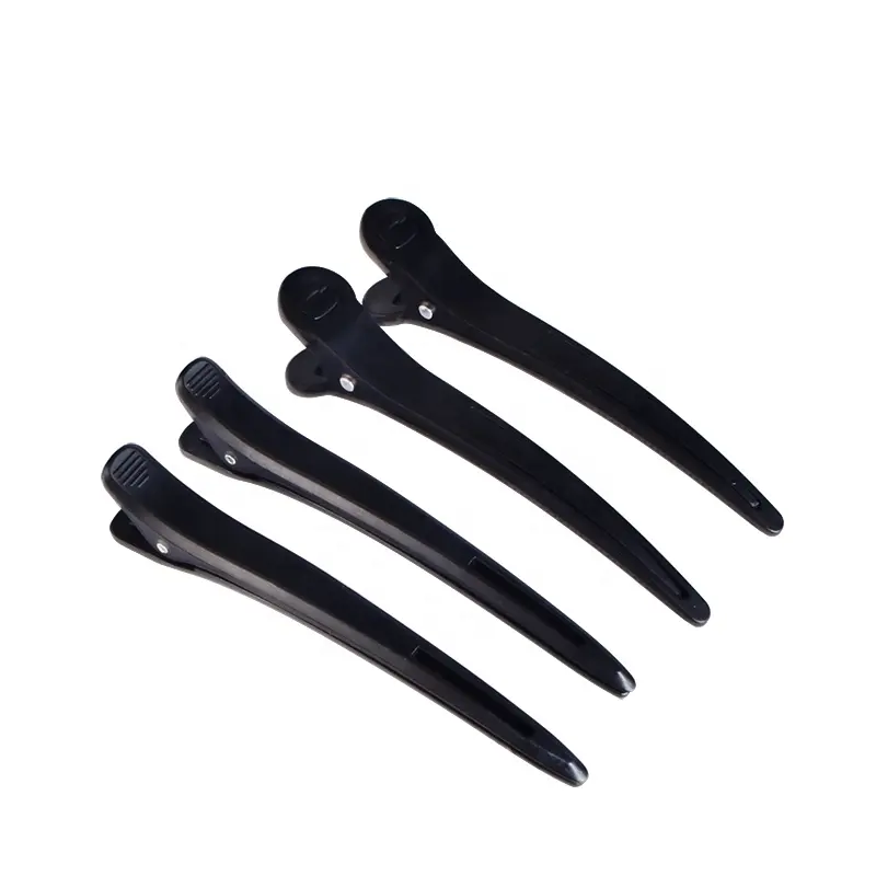 Pince à cheveux en plastique, outils de coiffure professionnels et personnalisés, pince à bec de canard antidérapant pour filles, 1 pièce