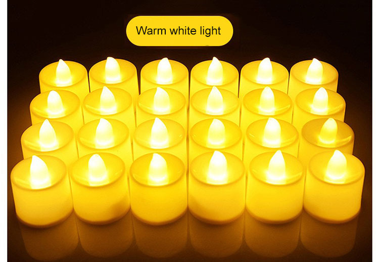 White candle with warm white light