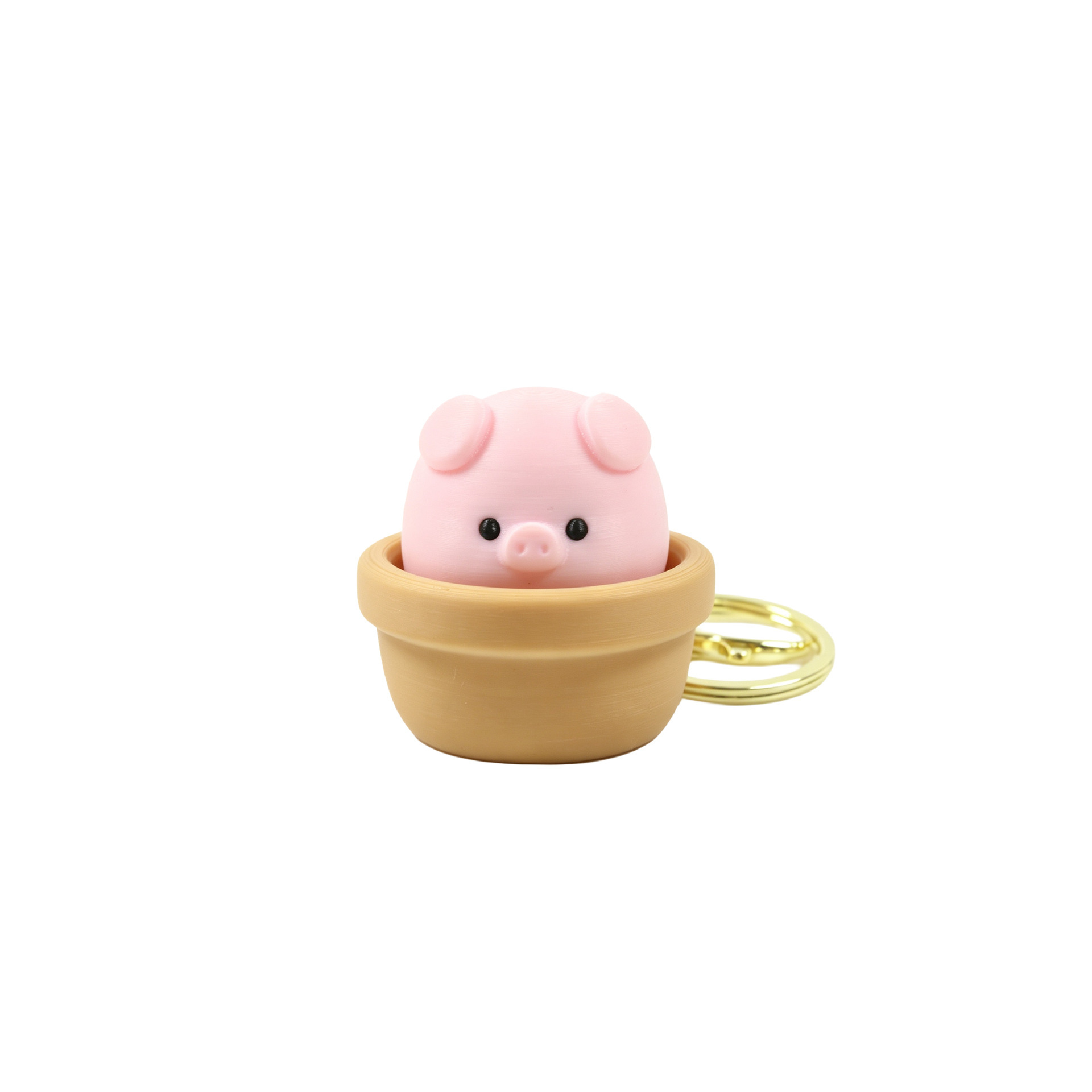 Little Pink Pig - Brown Bowl