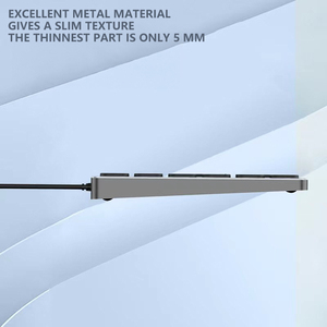 Teclado con cable de aleación de aluminio de tres zonas adecuado para Apple Computer Desktop Computer Universal X Structure Office Keyboard - Product Image 6