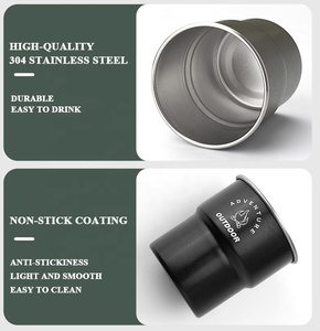 Tùy Chỉnh 300Ml Cắm Trại Nóng Lạnh Cốc Cầm Tay Tường Đơn 14Oz 304 Thép Không Gỉ Cốc Cà Phê - Product Image 4