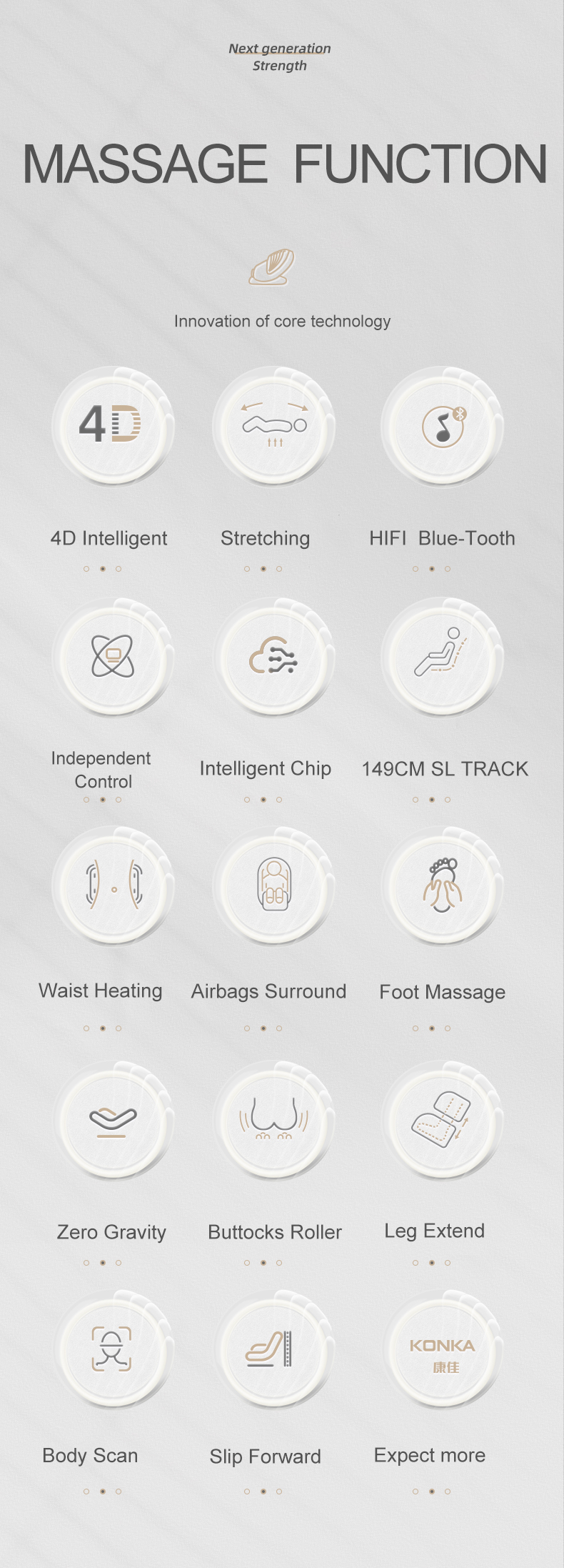 Jare 8900  Wholesale  OEM ODM Factory Price Hot Sales Luxury Leather Zero Gravity Electric Full Body Massage Chair