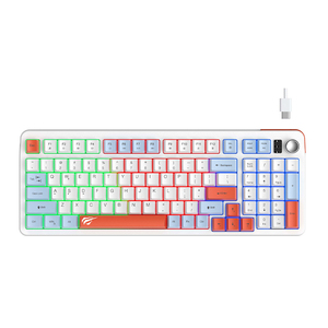 Havit KB895L 99 teclas Arco Iris multifunción retroiluminado PC ordenador teclado RGB con cable mecánico retroiluminado Teclado mecánico para juegos - Product Image 2