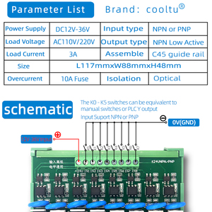 8 Channels Optocoupler Isolated IO Single Chip Microcomputer PLC AC Amplifier Board Output AC220V Silicon <strong>Controlled</strong> Rectifier - Product Image 6