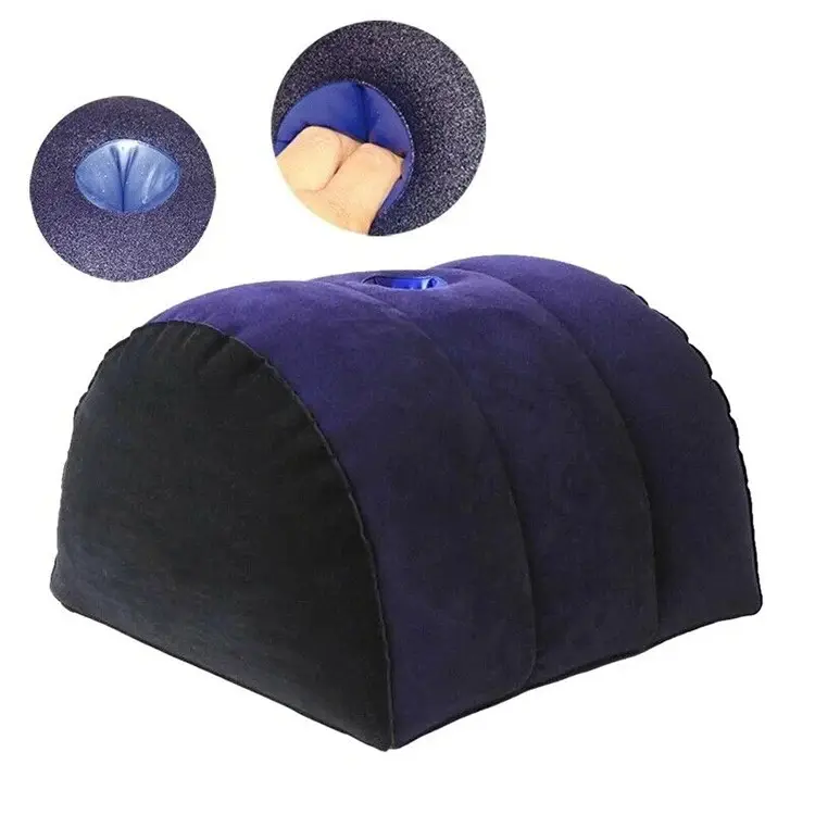 DKKtech Inflable Sex Aid Pillow Muebles sexuales Juguetes sexuales Juegos para adultos para mujeres Posición de masturbación Cojín flocado