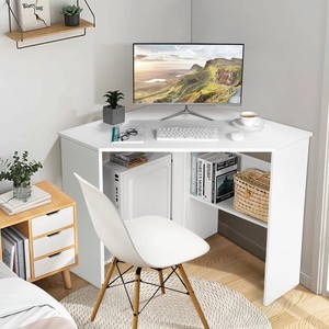 Multifunktion aler Büro computer tisch mit Regal Moderner Eck computer tisch Weiß