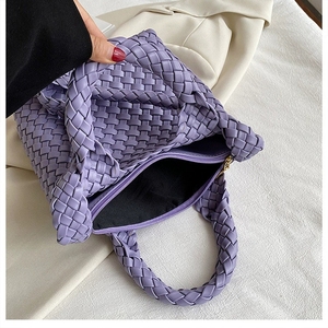 Handmade Weaving Tote Bag for Women Advanced New Versatile Style Mother Child Shoulder Underarm Bag Portable Cover Embroidery