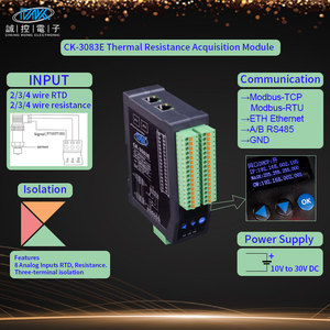 Secure I/O Module Thermal Resistor Input Remote <strong>Modbus</strong> IO System China EtherCAT Ethernet/IP Interface Analog Input-for PLC - Product Image 3