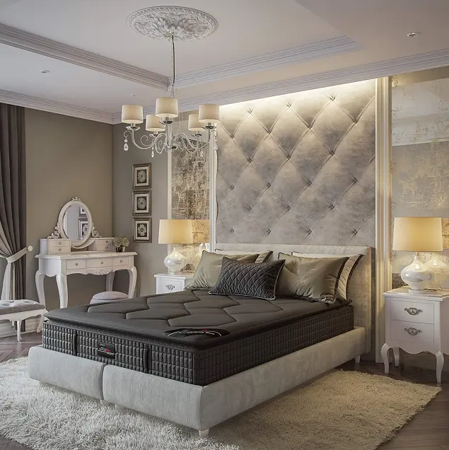 Tek yaylı şilte hava tampon bahar jel bellek köpük minder yatak odası mobilyası desteği orta firma, 30 cm yükseklik yatak