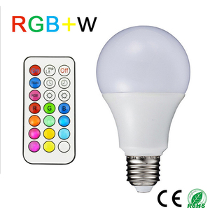 E27 B22 3W 5W 10W RGB + W renkli LED lamba ışığı 16 milyon renk değiştirme ampul + uzaktan kumanda led rgb ampul - Product Image 2
