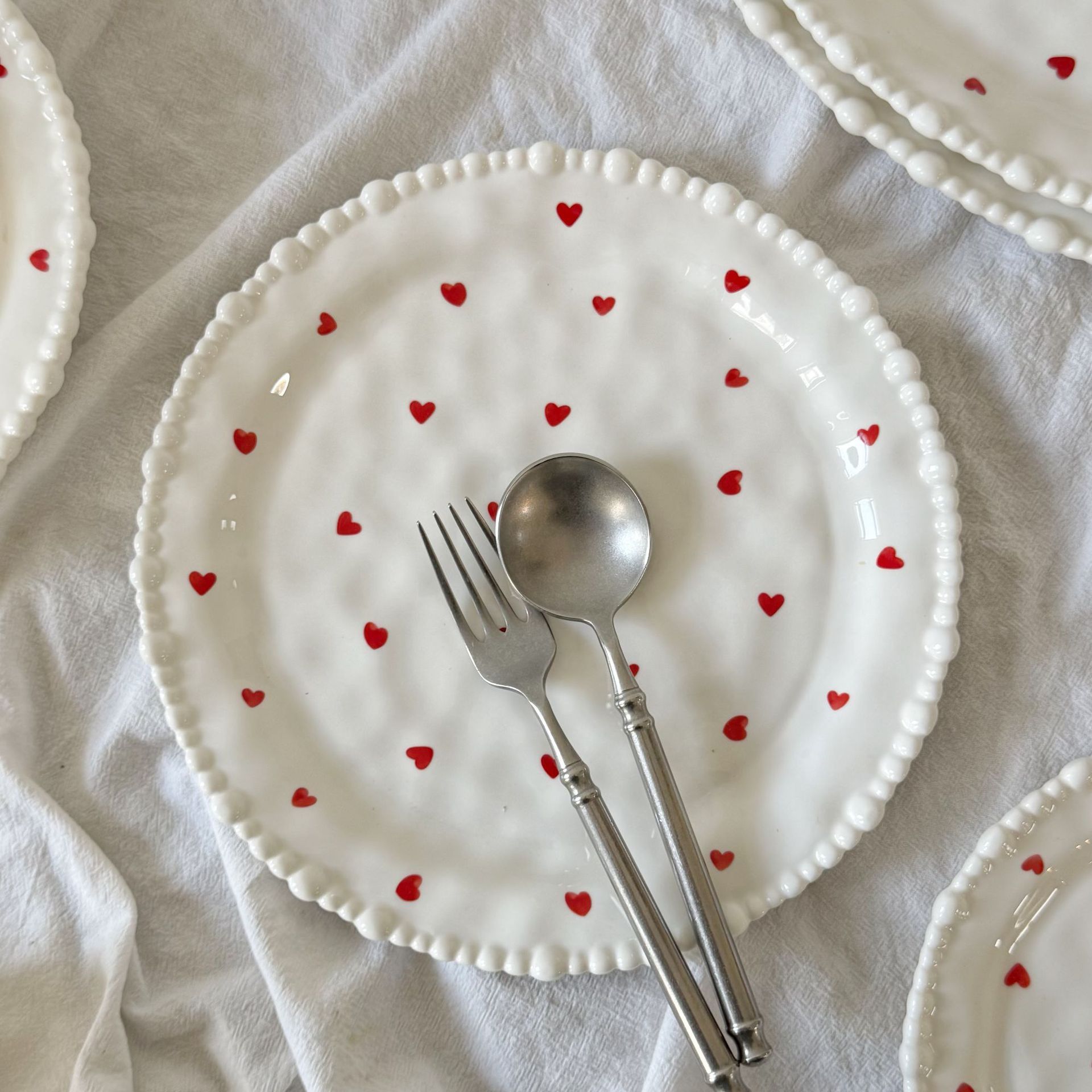 Assiette d'amour en perles 2553cm