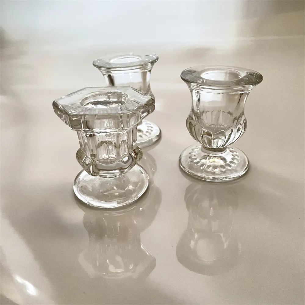 Bắc Âu Cao Châu Âu Đám Cưới Đồ Gia Dụng Bảng Thường Vụ Trang Trí Pha Lê Cao Stick Côn Glass Candle Holder