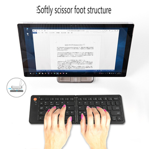 Teclado plegable de gran venta, portátil, BT, teclado recargable ultrafino, compatible con teléfonos inteligentes IOS, Android, Windows. - Product Image 6