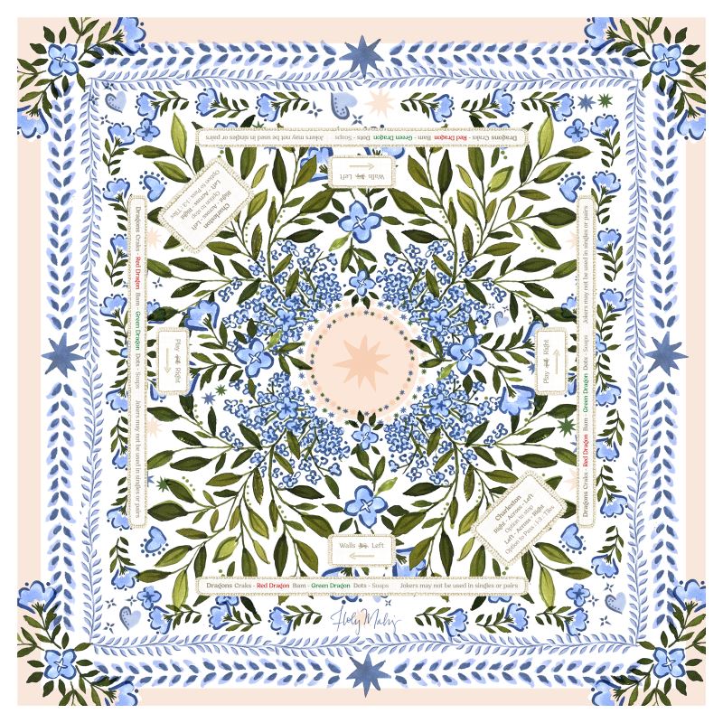Tapis de Mahjong de luxe coloré Multi
