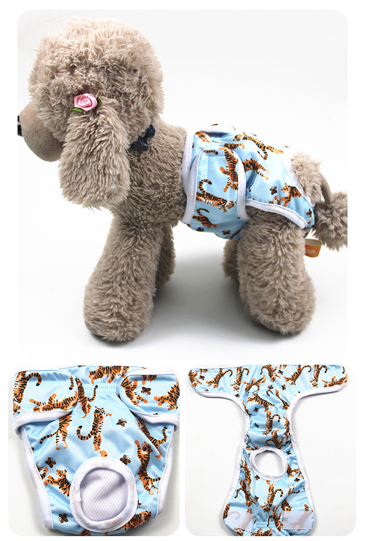 Little tiger printed menstrual underwear for bitches