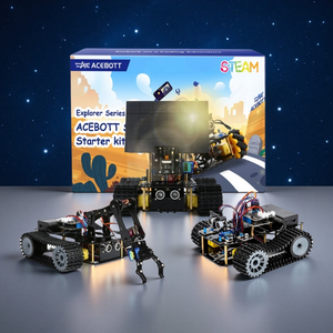ACEBOTT Robot da te Kit auto multifunzione ESP32 4WD braccio pinza per serbatoio ad energia solare HD per Arduino Kit di robotica compatibile - Product Image 1