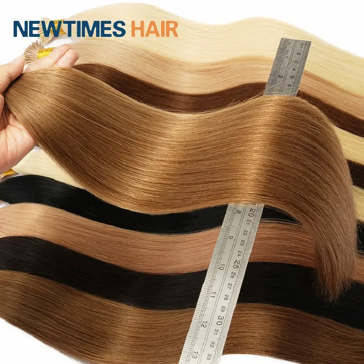 Extensiones de cabello humano con doble punta, pelo virgen sin procesar, ondulado, ruso, venta al por mayor