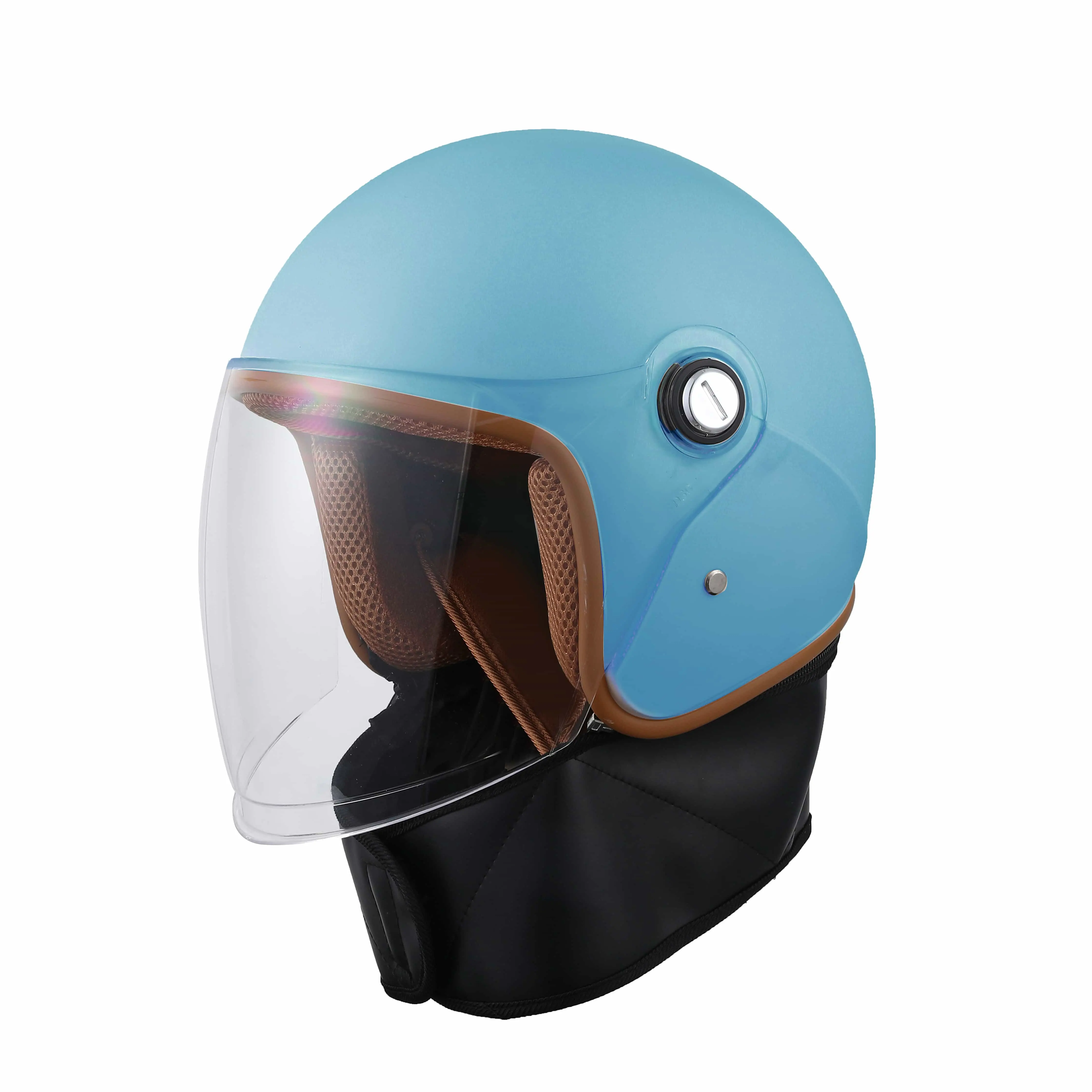 OEM ABS Hiver 3/4 Mouchoir à visage semi-ouvert Moto Vélo électrique Confortable Cache-cou Casque