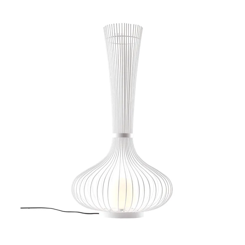 2024 New Design Contemporary Lighting Luxury Iron Mesh Floor Lights White Metal Lamps Home Decor Corner Floor Lamp