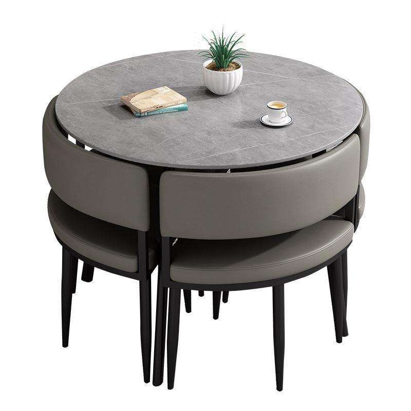 Gray leather-limestone slab