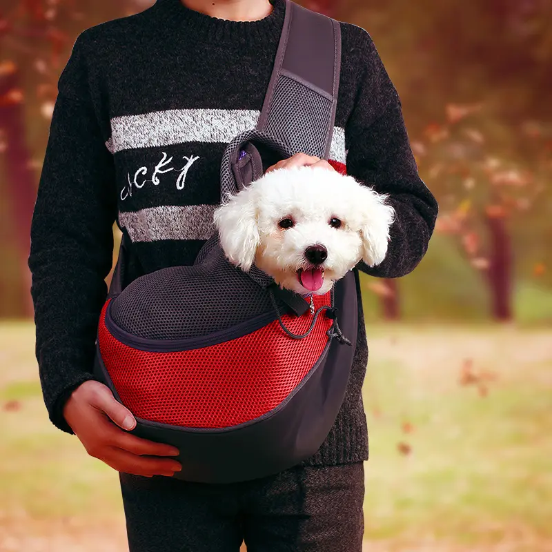 Kucing dan anjing portabel perjalanan bahu tunggal tas hewan peliharaan selempang