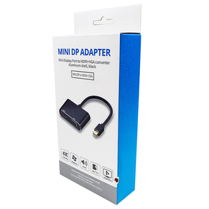 Adaptador de conector Mini DP a 4K HDMI + VGA HD