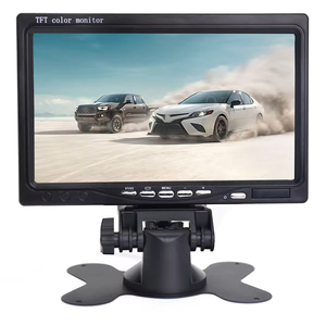 Monitor de pantalla a Color LCD TFT HD de 7 pulgadas para coches 12V-24V Auto CCTV vista trasera inversa soporte de cámara de respaldo TN espejo retrovisor - Product Image 3