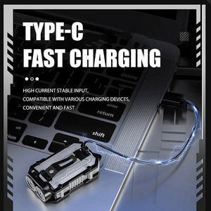 新しい小型キーホルダーEDC懐中電灯750mAhバッテリーUSB8モードストロングマグネットCOBLEDミニキーホルダー修理作業用フラッシュライト - Product Image 3