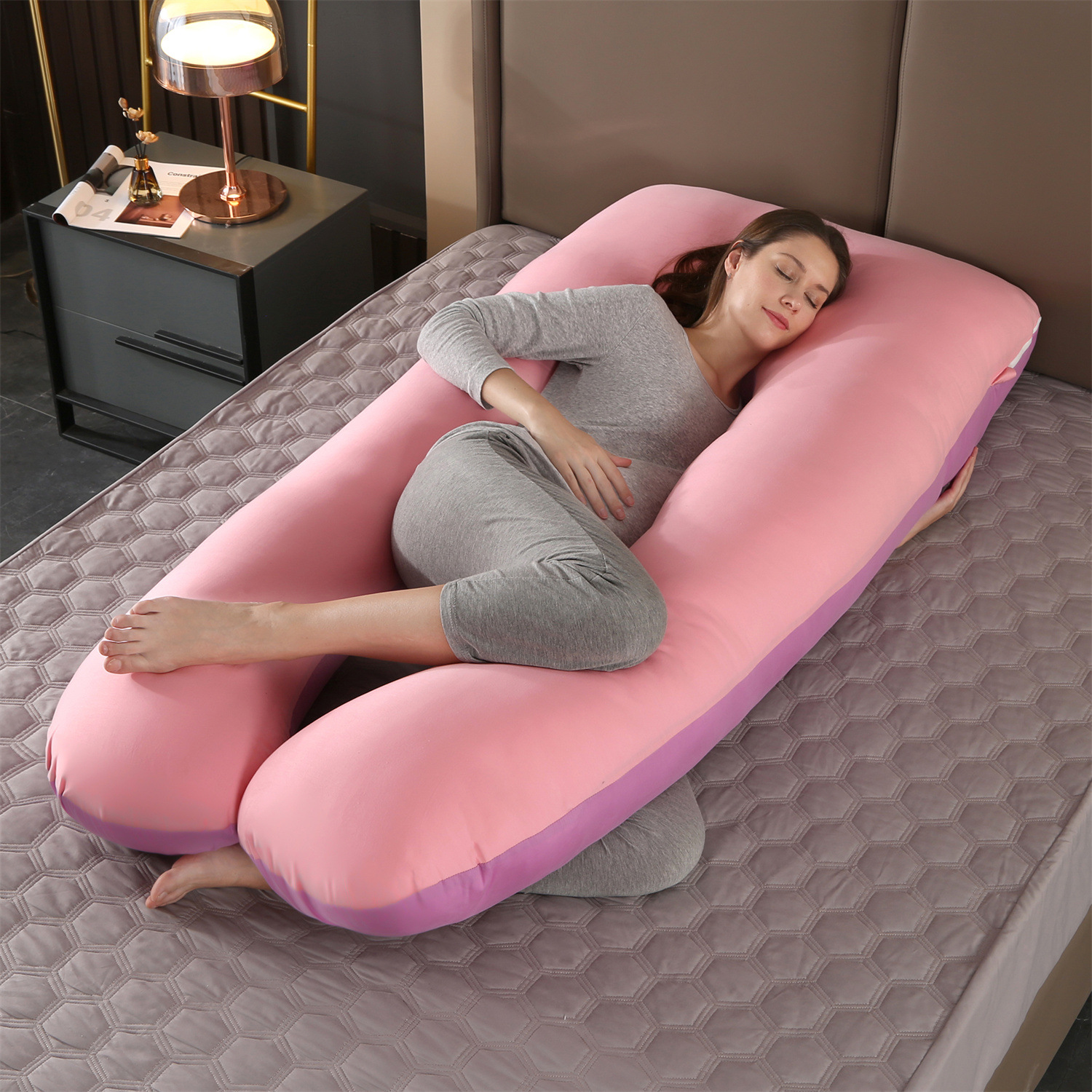 Taille libre-coton-double poudre pourpre
