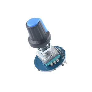 Módulo codificador rotatorio para desarrollo de Sensor de ladrillo Arduino Tapa de perilla de potenciómetro giratorio de Audio redondo EC11