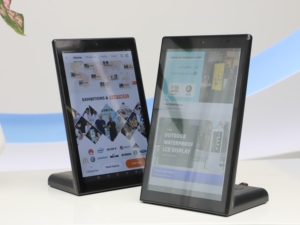 A forma di L Desktop interattivo Touch Digital Signage 10.1/14 pollici positivo recensione macchina piccola pubblicità gioco Tablet Android - Product Image 4