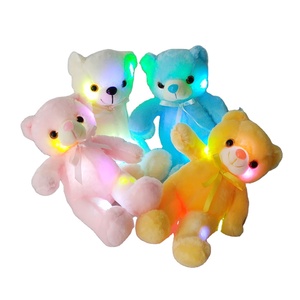ตุ๊กตาหมีสติชแบบไล่ระดับสีมีไฟ LED เลือกได้1ชิ้น/ถุง PP สำหรับเป็นของขวัญ - Product Image 1