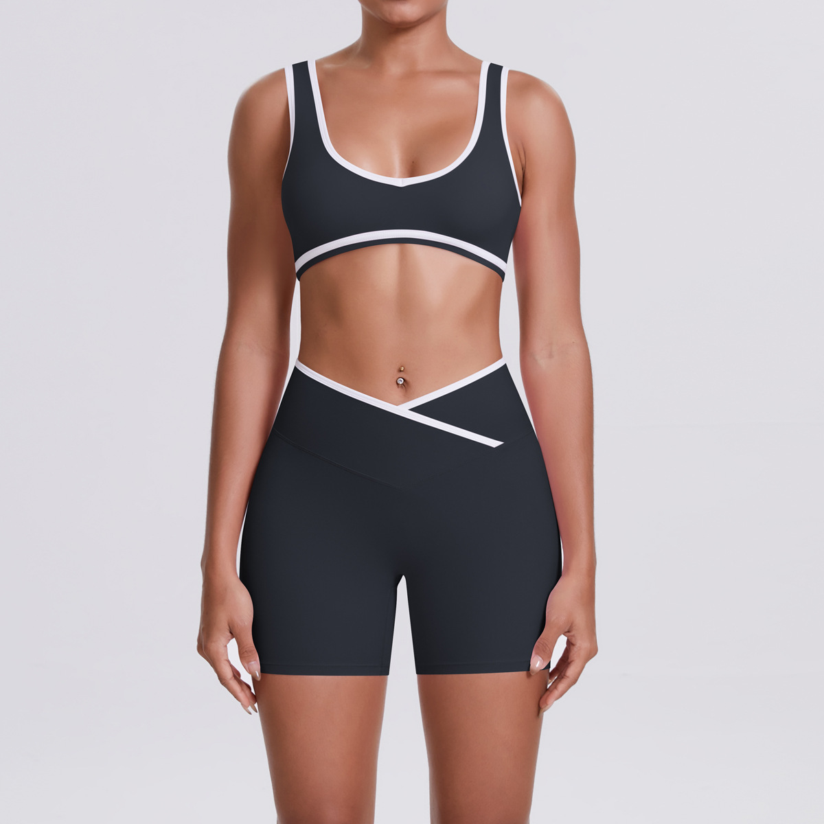 1-7120 Ensemble soutien-gorge 7117 et short - Noir