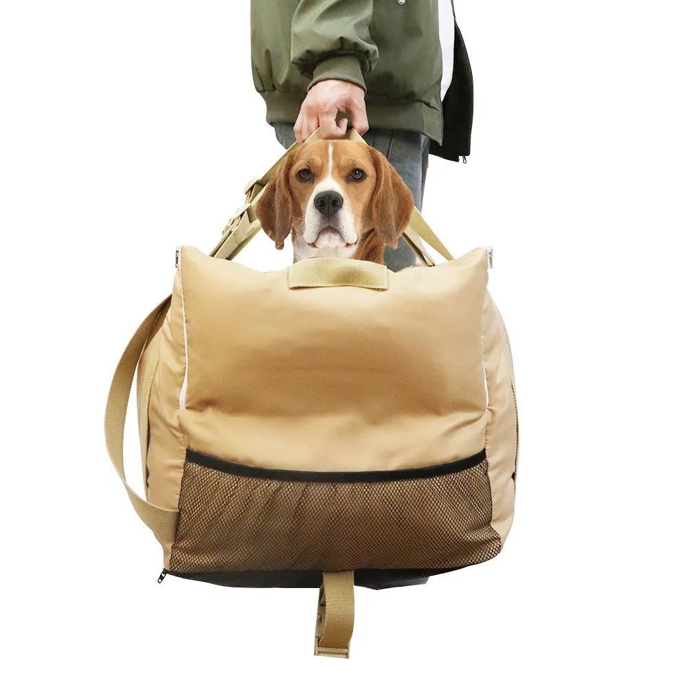 Assento de apoio para cães e gatos, assento de apoio removível e lavável, macio, com bolsos de armazenamento, cama para viagem, para animais de estimação