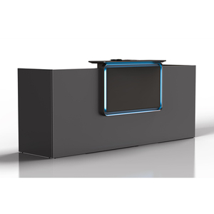 定制设计办公室黑色前台柜台接待台收银台 - Product Image 5