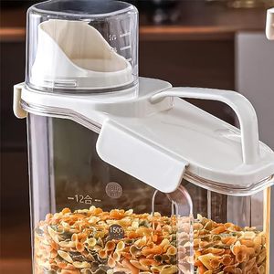 Tanque De Grãos Transparente Barril De Arroz Eco Amigável Plástico Bulk Food Storage Container Cereal Dispenser