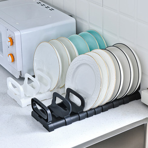 XJH depolama plakası standı tahliye raf genişletilebilir çanak kurutma rafları depolama organizatör lavabo montaj tezgah için - Product Image 4