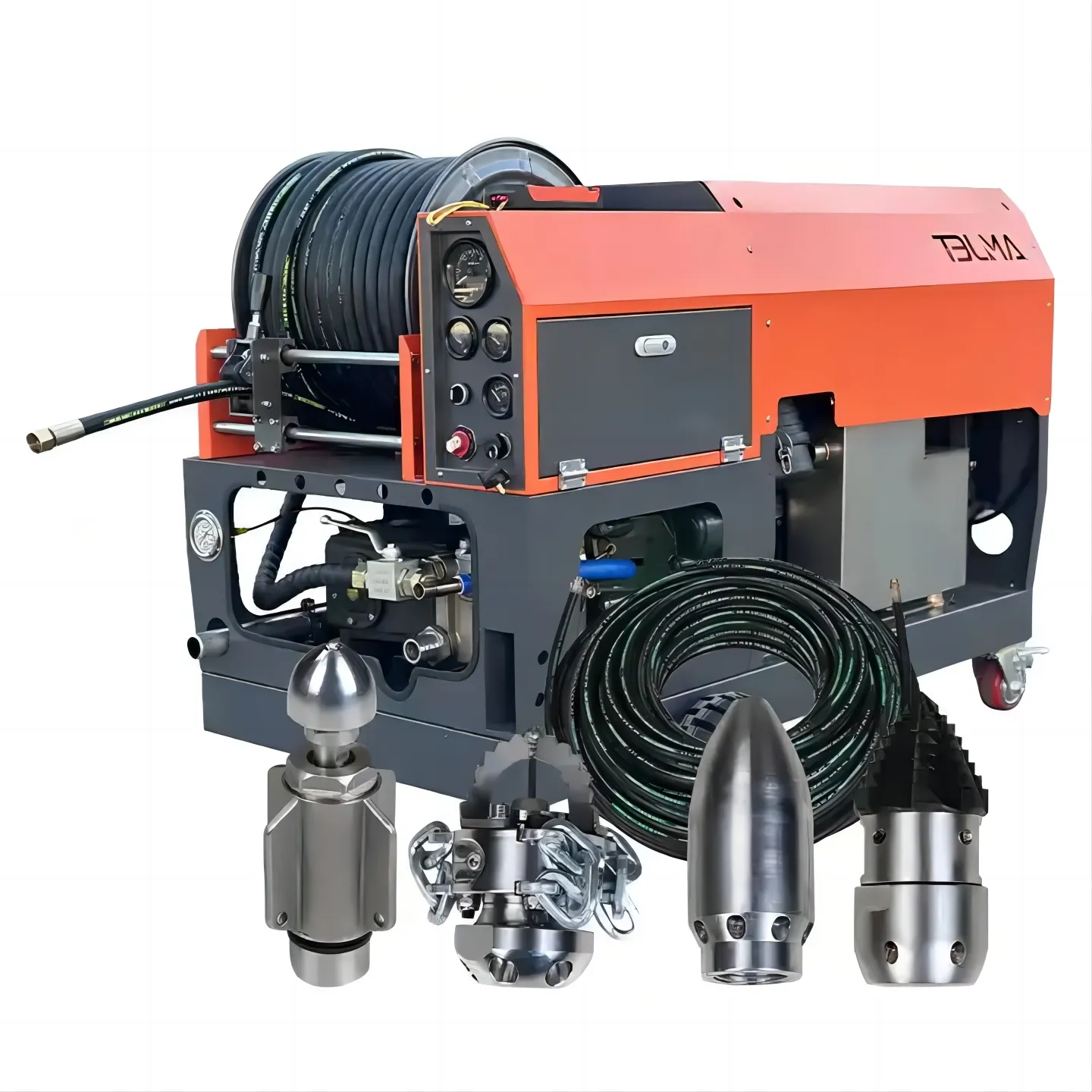 High quality high-pressure water jet sewage cleaning machine top end 45.6KW 3000psi sewage jet cleaning machine