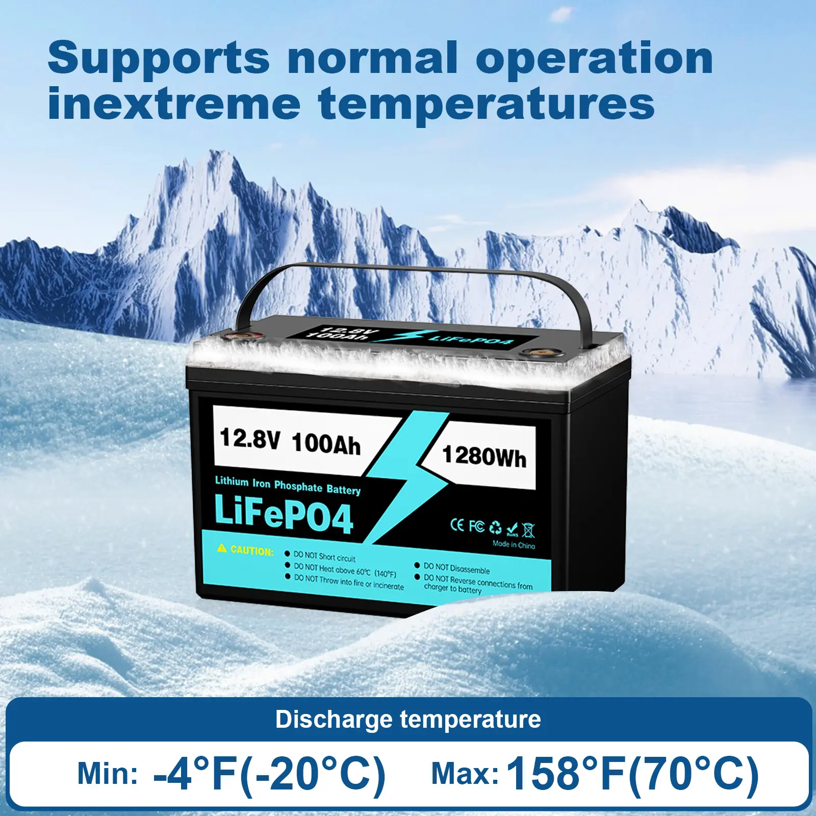 Lifepo4 batteria agli ioni di litio sostituzione al piombo solare RV Marine 12V 100ah 200ah 300ah