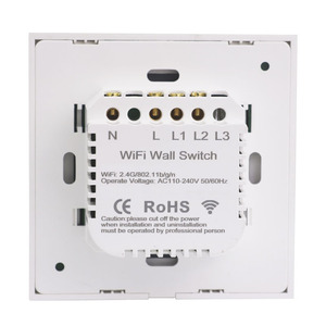 WiFiスマートアプリ制御スマート230vEU防水2ギャング2ウェイ2ウェイ強化ガラスパネルライトタッチスイッチ、タイマー機能付き - Product Image 2