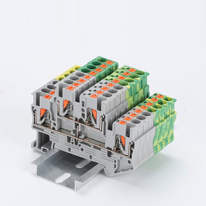 Double-layer <strong>terminal</strong> in-line up-and-down interconnection PTTB2.5-PV tool-free <strong>spring</strong> <strong>connection</strong> 4 holes <strong>terminal</strong> <strong>block</strong> - Product Image 6