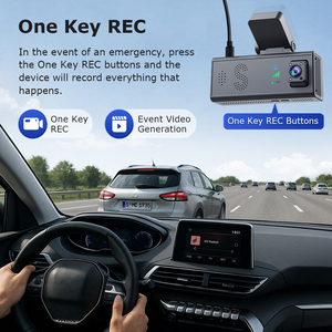 SECTEC Lente dual 6MP Car Guard GPS Radar trasero delantero G-sensor Almacenamiento en la nube Vigilancia de estacionamiento de baja potencia Cámara de seguridad del coche - Product Image 4