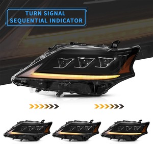 Modifiye yükseltme ön tam LED farlar w/DRL için 13-15 Lexus RX serisi 350 450H Amber reflektör - Product Image 3