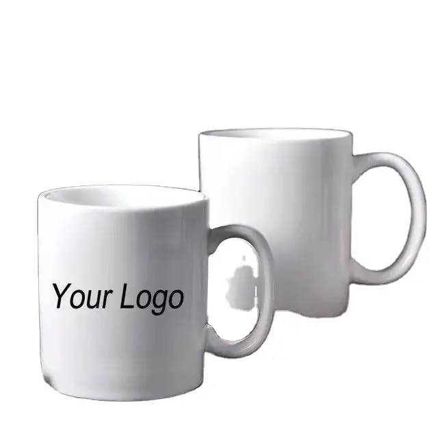 Sublimação caneca fornecedor atacado canecas customizável personalizado 11oz branco preto porcelana cerâmica chá canecas com logotipo