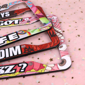 Kim loại tấm giấy phép khung tùy chỉnh logo tấm giấy phép Hợp kim kẽm xe Anime tấm giấy phép khung - Product Image 3