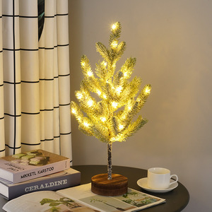 Cadena de luces LED de árbol de aguja de pino crear ambiente navideño interior Acción de Gracias evento decoración paisaje luces de árbol brillantes - Product Image 1