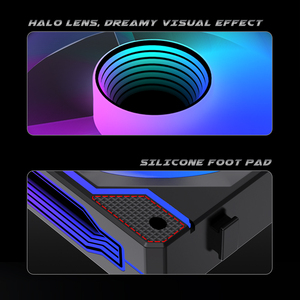 Lovingcool новый стиль комплект из 3 предметов 120 мм RGB свет компьютерные Охлаждающие вентиляторы 5 В 3pin ARGB беспроводной конструкционный блок модульные вентиляторы PWM - Product Image 6