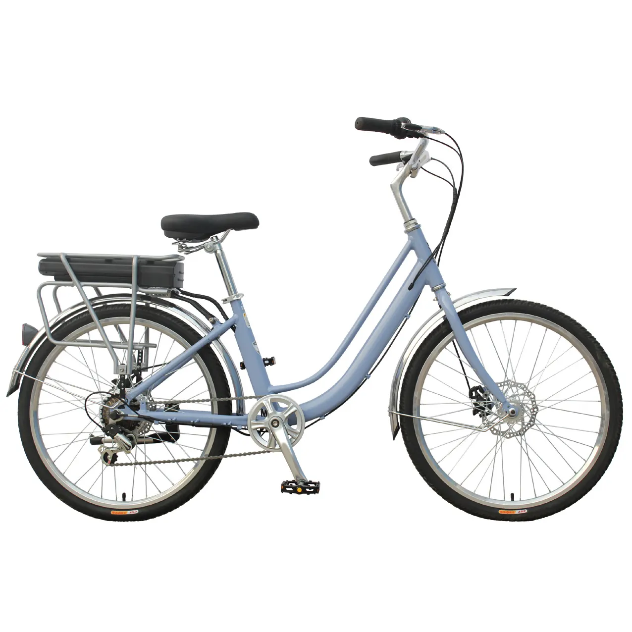 Logo personnalisé 36V 250W moteur arrière entraînement e-bike 24 pouces cadre en alliage vélo de ville électrique pour adulte
